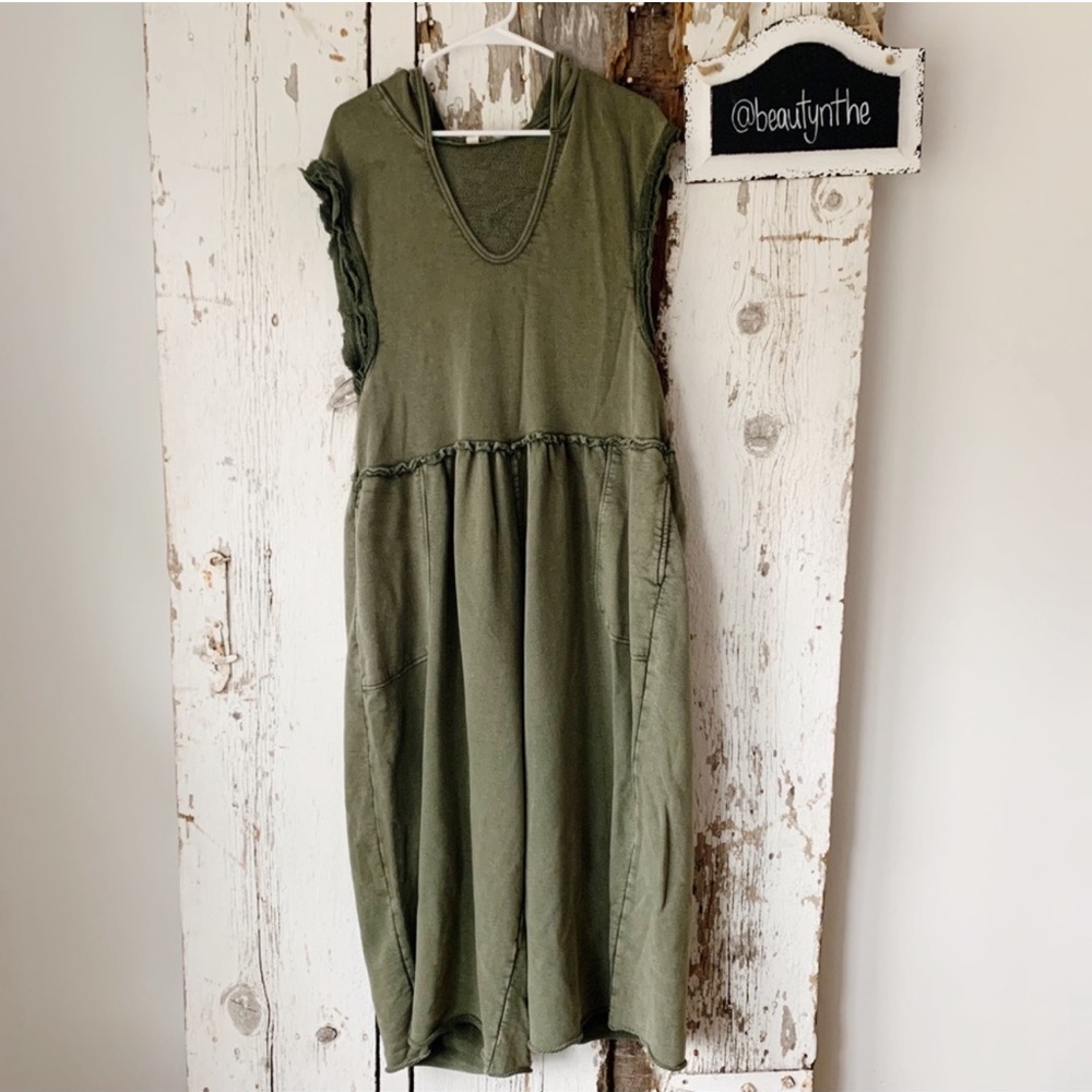 Free people rain or shine romper - olive {oversized}